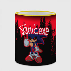 Кружка 3D Sonic Exe супер Игра супер!, цвет: 3D-желтый кант — фото 2