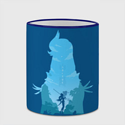 Кружка 3D Шень Хе Genshin Impact, цвет: 3D-синий кант — фото 2