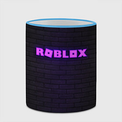 Кружка 3D ROBLOX NEON LOGO ИГРА РОБЛОКС, цвет: 3D-небесно-голубой кант — фото 2