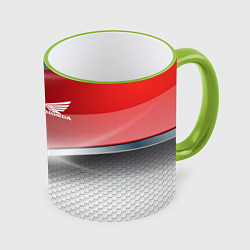 Кружка 3D Honda Текстура, цвет: 3D-светло-зеленый кант