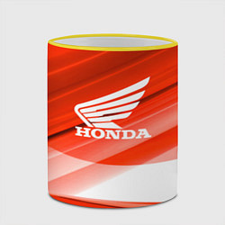 Кружка 3D Honda logo auto, цвет: 3D-желтый кант — фото 2