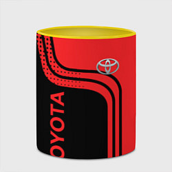 Кружка 3D TOYOTA ТОЙОТА, цвет: 3D-белый + желтый — фото 2