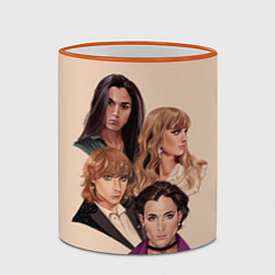 Кружка 3D Манескин арт, цвет: 3D-оранжевый кант — фото 2