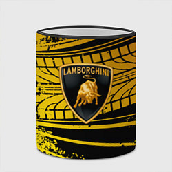 Кружка 3D Lamborghini - Следы от шин, цвет: 3D-черный кант — фото 2