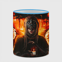 Кружка 3D FIRE KEEPER Dark SOULS III Дарк соулс, цвет: 3D-небесно-голубой кант — фото 2