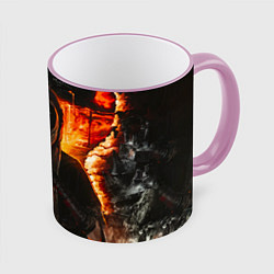 Кружка 3D FIRE KEEPER Dark SOULS III Дарк соулс, цвет: 3D-розовый кант