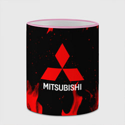 Кружка 3D Mitsubishi Red Fire, цвет: 3D-розовый кант — фото 2