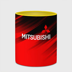 Кружка 3D Mitsubishi - Red Sport, цвет: 3D-белый + желтый — фото 2