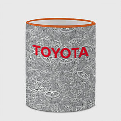 Кружка 3D TOYOTA PATTERN LOGO Z, цвет: 3D-оранжевый кант — фото 2