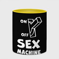 Кружка 3D SEX MACHINE Секс Машина, цвет: 3D-белый + желтый — фото 2