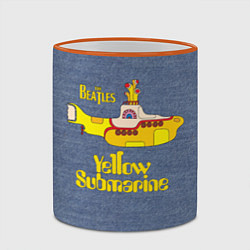 Кружка 3D On a Yellow Submarine 3D, цвет: 3D-оранжевый кант — фото 2