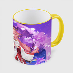 Кружка цветная Yae Miko Genshin Impact