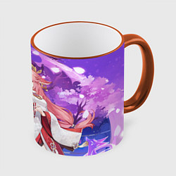 Кружка цветная Yae Miko Genshin Impact