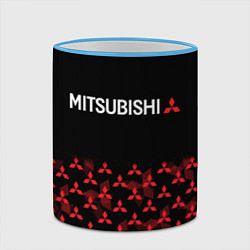 Кружка 3D MITSUBISHI HALF PATTERN, цвет: 3D-небесно-голубой кант — фото 2