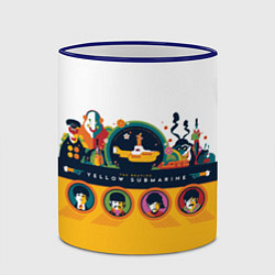 Кружка 3D Yellow Submarine Мультфильм 3D, цвет: 3D-синий кант — фото 2