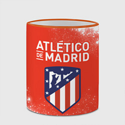 Кружка 3D ATLETICO MADRID Брызги, цвет: 3D-оранжевый кант — фото 2