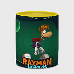 Кружка 3D Rayman Legends Green, цвет: 3D-белый + желтый — фото 2