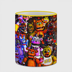 Кружка 3D Fnaf UCN, цвет: 3D-желтый кант — фото 2