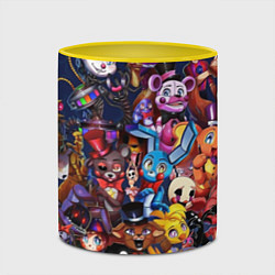 Кружка 3D Cute Fnaf Pattern, цвет: 3D-белый + желтый — фото 2