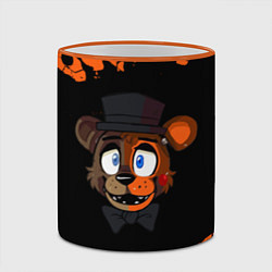 Кружка 3D FNAF - ФРЕДДИ Краска, цвет: 3D-оранжевый кант — фото 2