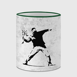 Кружка 3D BANKSY БУНТ RIOT БЭНКСИ, цвет: 3D-зеленый кант — фото 2