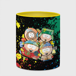 Кружка 3D Мультфильм Южный парк персонажи South Park, цвет: 3D-белый + желтый — фото 2
