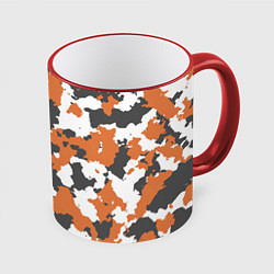 Кружка цветная Orange Camo