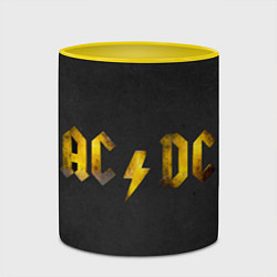 Кружка 3D The emblem of a rock band ACDC, цвет: 3D-белый + желтый — фото 2