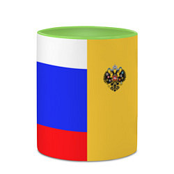 Кружка 3D Имперское знамя ТРИКОЛОР, цвет: 3D-белый + светло-зеленый — фото 2