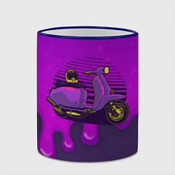 Кружка 3D Фиолетовый мопед, цвет: 3D-синий кант — фото 2