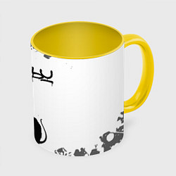 Кружка цветная БЭНКСИ - КРЫСА И СЕРДЕЧКО Брызги