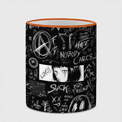 Кружка 3D Аниме Анархия eyes love, цвет: 3D-оранжевый кант — фото 2