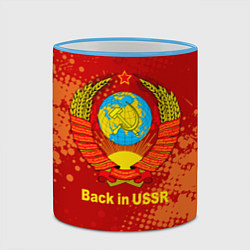Кружка 3D Back in USSR - Назад в СССР, цвет: 3D-небесно-голубой кант — фото 2