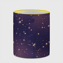 Кружка 3D Звездное ночное небо Галактика Космос, цвет: 3D-желтый кант — фото 2