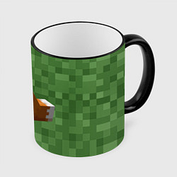 Кружка 3D Лиса из Minecraft, цвет: 3D-черный кант