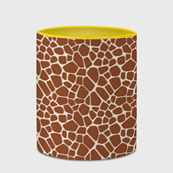 Кружка 3D Шкура Жирафа - Giraffe, цвет: 3D-белый + желтый — фото 2