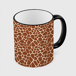 Кружка 3D Шкура Жирафа - Giraffe, цвет: 3D-черный кант