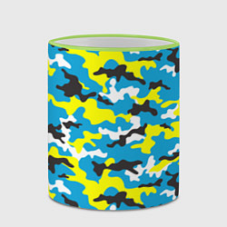 Кружка 3D Камуфляж Небесно-Синий, цвет: 3D-светло-зеленый кант — фото 2