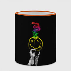 Кружка 3D NIRVANA цветной дым, цвет: 3D-оранжевый кант — фото 2