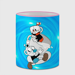 Кружка 3D Две чашечки Cupheadг, цвет: 3D-розовый кант — фото 2