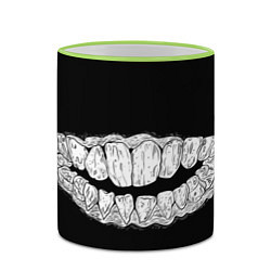 Кружка 3D Зубы Каонаси, цвет: 3D-светло-зеленый кант — фото 2