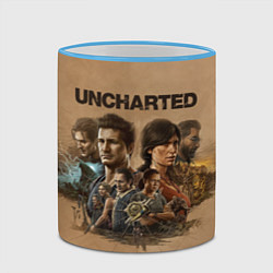 Кружка 3D Uncharted Анчартед, цвет: 3D-небесно-голубой кант — фото 2