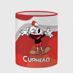 Кружка 3D Cuphead веселая красная чашечка, цвет: 3D-красный кант — фото 2