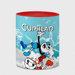 Кружка 3D Cuphead 2 чашечки, цвет: 3D-белый + красный — фото 2