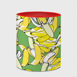 Кружка 3D Banana pattern Summer Food, цвет: 3D-белый + красный — фото 2