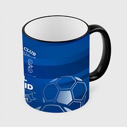 Кружка 3D Real Madrid FC 1, цвет: 3D-черный кант