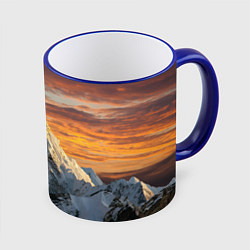 Кружка 3D Та самая Джомолунгма Сагарматха Everest, цвет: 3D-синий кант