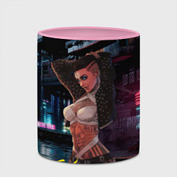 Кружка 3D Girl Vi cyberpunk2077, цвет: 3D-белый + розовый — фото 2