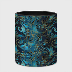 Кружка 3D Blue Abstract Узоры, цвет: 3D-белый + черный — фото 2