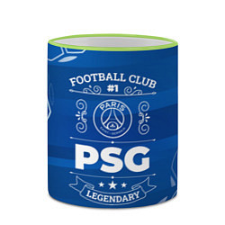 Кружка 3D PSG FC 1, цвет: 3D-светло-зеленый кант — фото 2